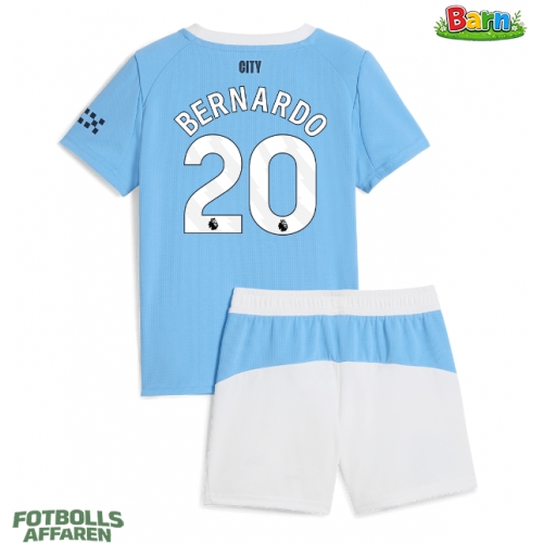 Manchester City Bernardo Silva #20 Hemmaställ Barn 2025-26 Kortärmad (+ Korta byxor)